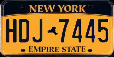 NY license plate HDJ7445