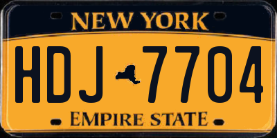 NY license plate HDJ7704