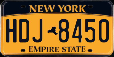 NY license plate HDJ8450