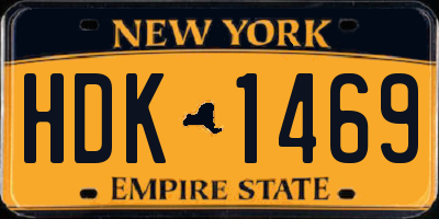 NY license plate HDK1469