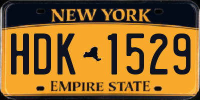 NY license plate HDK1529
