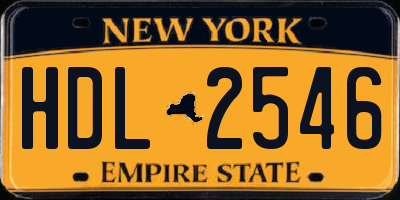 NY license plate HDL2546