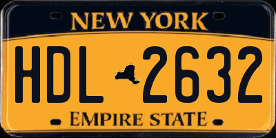 NY license plate HDL2632