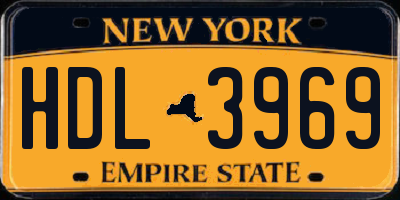 NY license plate HDL3969