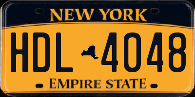 NY license plate HDL4048