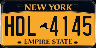 NY license plate HDL4145