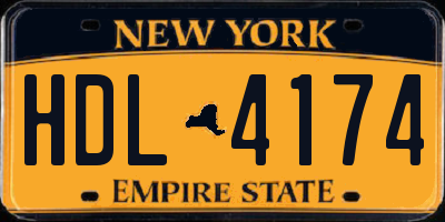 NY license plate HDL4174