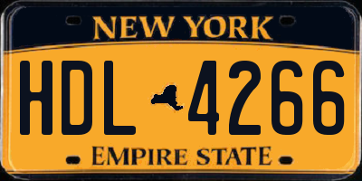 NY license plate HDL4266