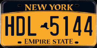 NY license plate HDL5144