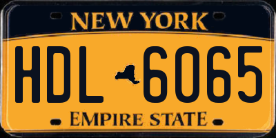 NY license plate HDL6065