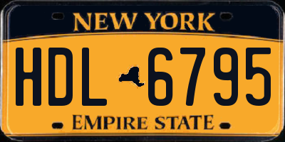 NY license plate HDL6795