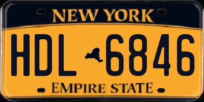 NY license plate HDL6846