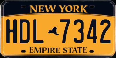 NY license plate HDL7342