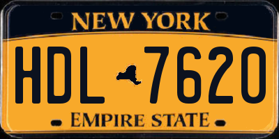 NY license plate HDL7620