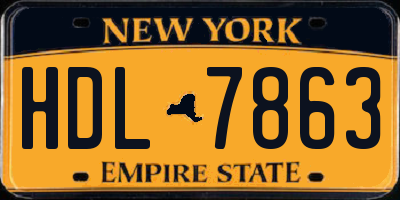 NY license plate HDL7863