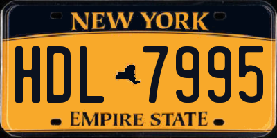 NY license plate HDL7995