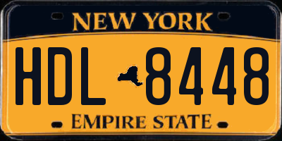 NY license plate HDL8448