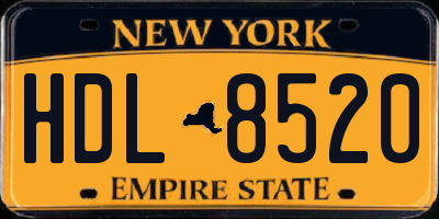 NY license plate HDL8520