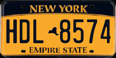 NY license plate HDL8574