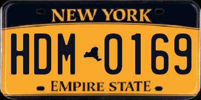 NY license plate HDM0169