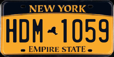 NY license plate HDM1059