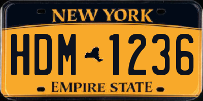 NY license plate HDM1236