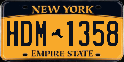 NY license plate HDM1358