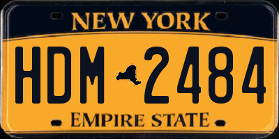 NY license plate HDM2484