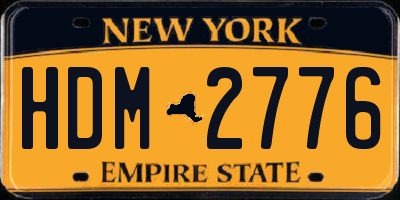 NY license plate HDM2776