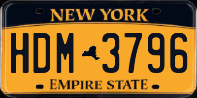 NY license plate HDM3796