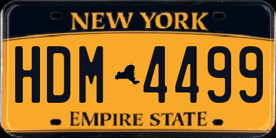 NY license plate HDM4499