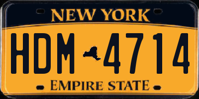 NY license plate HDM4714