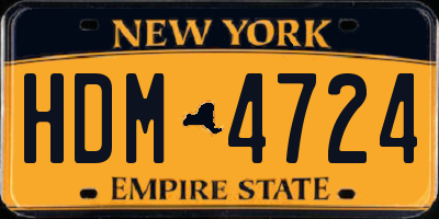 NY license plate HDM4724