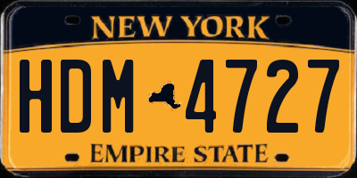 NY license plate HDM4727