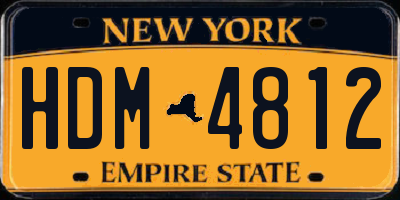 NY license plate HDM4812