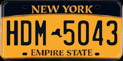 NY license plate HDM5043