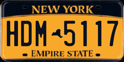 NY license plate HDM5117