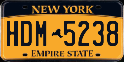 NY license plate HDM5238