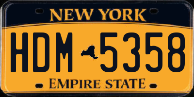 NY license plate HDM5358
