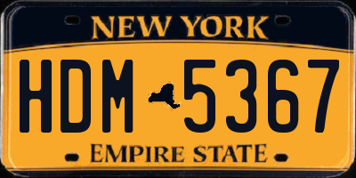 NY license plate HDM5367