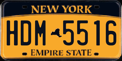 NY license plate HDM5516