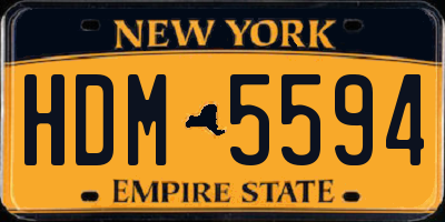 NY license plate HDM5594