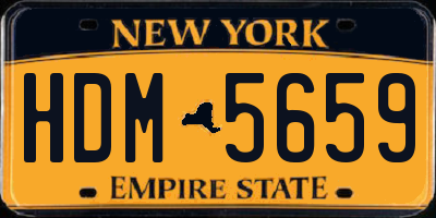 NY license plate HDM5659