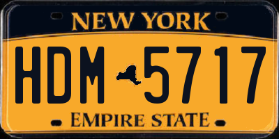 NY license plate HDM5717