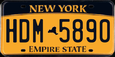 NY license plate HDM5890
