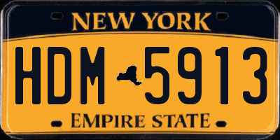 NY license plate HDM5913