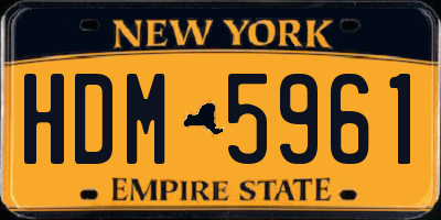 NY license plate HDM5961