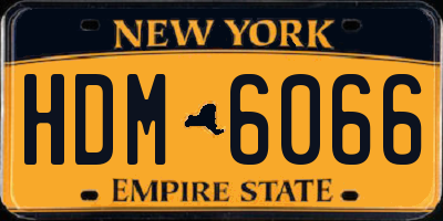 NY license plate HDM6066