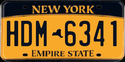 NY license plate HDM6341