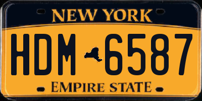 NY license plate HDM6587